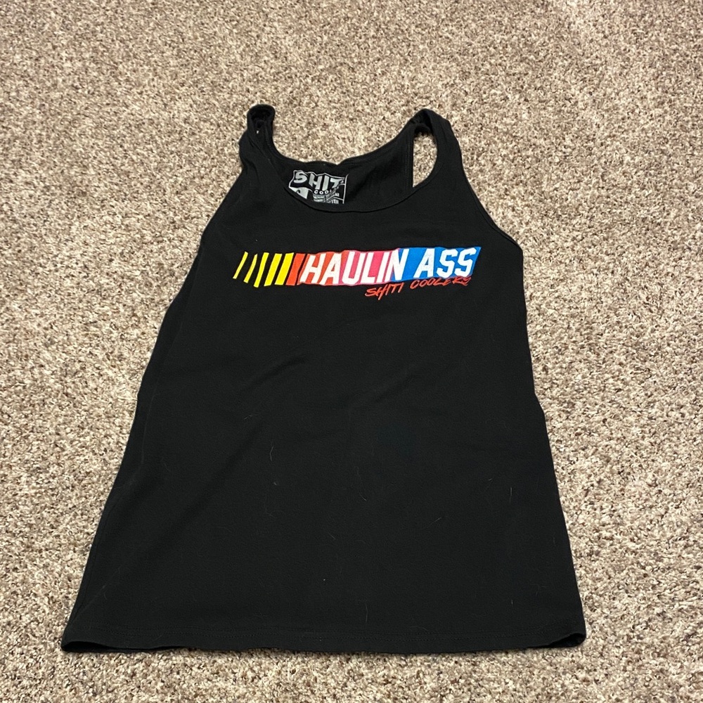 Black Graphic Tank Top